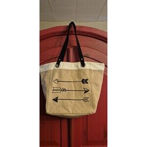 Thirty One Retired CANVAS STORAGE TOTE ARROWS Hard to Find Rare 31 EUC